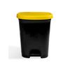 Cubo Basura Plástico Moderno  Apertura Con Pedal  Cubo Reciclar  27 Litros (amarillo - Negro)jardin202