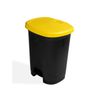 Cubo Basura Plástico Moderno  Apertura Con Pedal  Cubo Reciclar  27 Litros (amarillo - Negro)jardin202