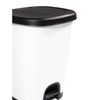 Cubo Basura Plástico Moderno  Apertura Con Pedal  Cubo Reciclar  27 Litros (negro - Blanco)jardin202