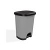 Cubo Basura Plástico Moderno  Apertura Con Pedal  Cubo Reciclar  27 Litros (negro - Gris)jardin202