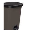 Cubo Basura Plástico Moderno  Apertura Con Pedal  Cubo Reciclar  27 Litros (negro - Topo)jardin202