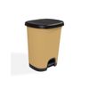 Cubo Basura Plástico Moderno  Apertura Con Pedal  Cubo Reciclar  27 Litros (negro - Oro)jardin202