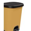 Cubo Basura Plástico Moderno  Apertura Con Pedal  Cubo Reciclar  27 Litros (negro - Oro)jardin202