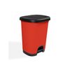 Cubo Basura Plástico Moderno  Apertura Con Pedal  Cubo Reciclar  27 Litros (negro - Rojo)jardin202