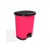 Cubo Basura Plástico Moderno  Apertura Con Pedal  Cubo Reciclar  27 Litros (negro - Rosa)jardin202