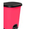 Cubo Basura Plástico Moderno  Apertura Con Pedal  Cubo Reciclar  27 Litros (negro - Rosa)jardin202