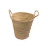 Bolso De Mimbre - Cesta De La Compra Con Asas - Capazo Fibras Naturales  26 X 19 X 19 Cm (asas De Mimbre)jardin202