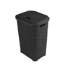 Pongotodo Diseño Rattan Para Colada 60l - Cesto Para La Ropa Sucia  60 Litros (negro)jardin202