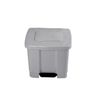 Cubo De Basura Para El Reciclaje – Basurero Con Pedal 35l Con 2 Compartimentos  35l (plata)jardin202