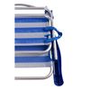 Silla Playa De Aluminio – Silla Plegable Con Asas Para Jardín, Terraza, Camping O Playa  Baja (unidad) (azul/blanco)jardin202