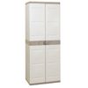 Armario De 4 Estantes De Resina  Escobero  Titanium Beige  70x44x176 Cm  Beige