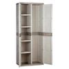 Armario De 4 Estantes De Resina  Escobero  Titanium Beige  70x44x176 Cm  Beige