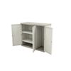 Armario Medio  De 2 Estantes  3 Puertas  Titanium Beige  105x44x88 Cm  Beige