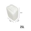 Bidón Plástico Alimentario Con Asa - Garrafa Blanca Multiusos  Pack 2 Uds (25 Litros)jardin202