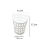 Cesto Ropa 50l - Organizador Lavandería Plástico Con Asas, Ligero Y Fácil De Limpiar  50 Litros (blanco)jardin202