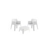 Set Costa - Elegante Conjunto Blanco Con 2 Sillas Y Mesa Auxiliar Con Cajón De Almacenamiento  Set (blanco)jardin202