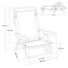 Pack 2 Sillas De Playa Asiento Bajo Reclinables 4 Posiciones Verde Aguamarina De Aluminio Y Textileno Y 1 Carro Portasillas De Doble Despliegue