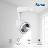 Feron Foco Led De Carril Trifásico | 12w, 230v, 1260lm 4000k | Orientable 360°/90° | Focos Led De Carril