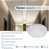 Luminaria Led Con Detector De Movimiento Feron Al3009s, 12w, 4000k , 230v, 900lm, Ip65, Color Blanco