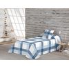 Colcha Bouti Escoces Azul Popcorn Cama 105