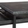 Mesa Auxiliar 50 X 50 X 46 Cm Negro Metal Mármol (2 Unidades)