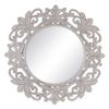 Espejo De Pared 122,7 X 4,8 X 122,7 Cm Cristal Blanco Poliuretano