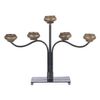 Candelabro 41 X 12 X 30,5 Cm Negro Dorado Metal