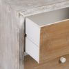 Mesita De Noche Country Natural Blanco Madera De Abeto 50 X 35 X 55 Cm Madera Mdf