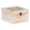 Caja Decorativa Hojas Ratán 20 X 20 X 12 Cm Dmf (2 Unidades)