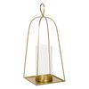 Portavelas Cristal Dorado Metal 23 X 23 X 56 Cm