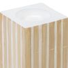 Portavelas Beige Bambú Madera Mdf 10,5 X 10,5 X 21 Cm