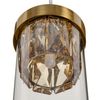 Lámpara De Techo Cristal Dorado Metal 11 X 11 X 45 Cm