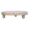 Macetero Madera De Mango 22,5 X 22,5 X 6 Cm - Bigbuy Home. Blanco