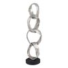 Figura Decorativa 21 X 15 X 63 Cm Negro Plata