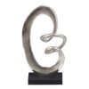 Figura Decorativa 18,5 X 8 X 34 Cm Negro Plata