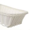 Cesta De Polietileno Blanca Trenzada Rectangular De 24x17x7cm