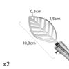 Set De Barra De Cortina Extensible De 160 A 300 Cm, 2 Escuadras Y 2 Terminales Cromo De Metal