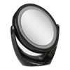 Espejo Iluminado Maquillaje Led 4200ºk Ø14,2cm Recargable-regulable Negro 40.000h [sun-esled-01-b]