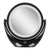 Espejo Iluminado Maquillaje Led 4200ºk Ø14,2cm Recargable-regulable Negro 40.000h [sun-esled-01-b]
