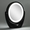 Espejo Iluminado Maquillaje Led 4200ºk Ø14,2cm Recargable-regulable Negro 40.000h [sun-esled-01-b]