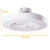 Ventilador De Techo 36w 1800lm Iluminación Led Cct Variable Control Remoto 50.000h - Blanco [ho-ledfan-12-w]