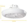 Ventilador De Techo 36w 1800lm Iluminación Led Cct Variable Control Remoto 50.000h - Blanco [ho-ledfan-13-w]