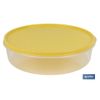 Fiambrera Para Tortilla Redonda | Amarillo | Medida: 24,5 X 6,5 Cm