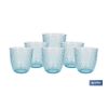 Pack De 6 Vasos De Agua Modelo Ópalo | Capacidad: 29 Cl | Azul