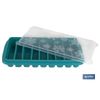 Cubitera De Hielo Rectangular Con Tapa | Turquesa | 12,5 X 26 X 4 Cm | Unitario