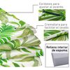 Pack 4 Cojines Sillas Con 2 Correas 40x40 Cm, Estampado Tropical Green