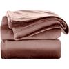 Mantas Para Sofá De Terciopelo Tacto Suave 100% Microfibra 130x160 Cm Marron