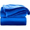 Mantas Para Sofá De Terciopelo Tacto Suave 100% Microfibra 220x240 Cm Azul