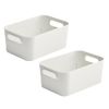 Cajas Multiusos Con Asas De Plástico 2 Cajas 25,5x17x11cm 3,6l