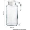 Pack 2 Jarras De Agua Con Tapa Cristal 1,8l 9x27x16,5 Cm